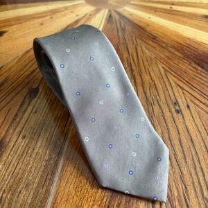 Yves Saint Laurent Necktie Mens Taupe Slip Stitch Silk Dress Tie